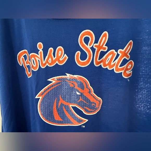 Boise State Bronco Shirt Women’s XL Sequin Bronco - Picture 3 of 7